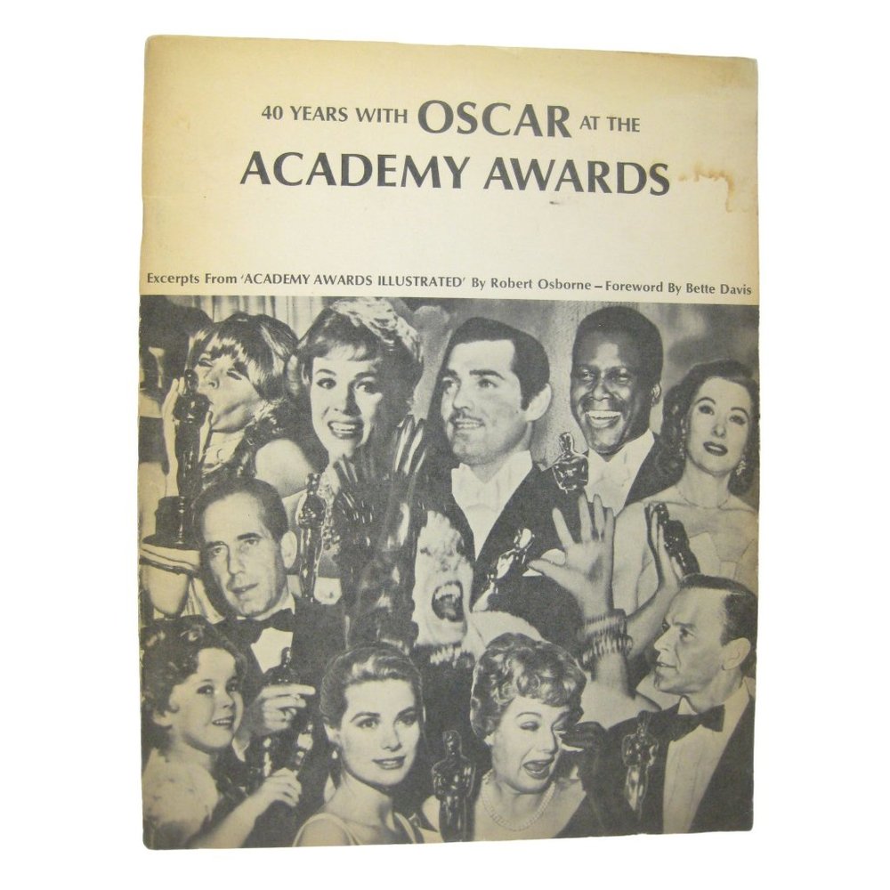 40 Years Oscars at the Academy Awards 1969 Bette Davis Robert Osborne STAIN